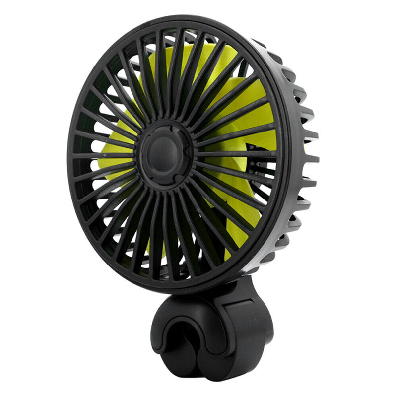 5V 1A USB Car Fan for Back Seat Headrest 3 Speeds Auto Summer Air Circulator
