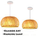 Fixture Pendant Lamp Ceiling Light Bamboo Art Hanging Lamp Southeast Asian