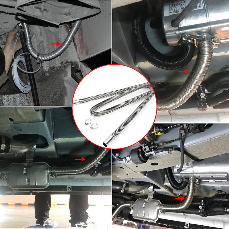 Air Heater Pipe 2.5 cm Inner Stainless Steel Exhaust Pipe for Eberspacher Propex