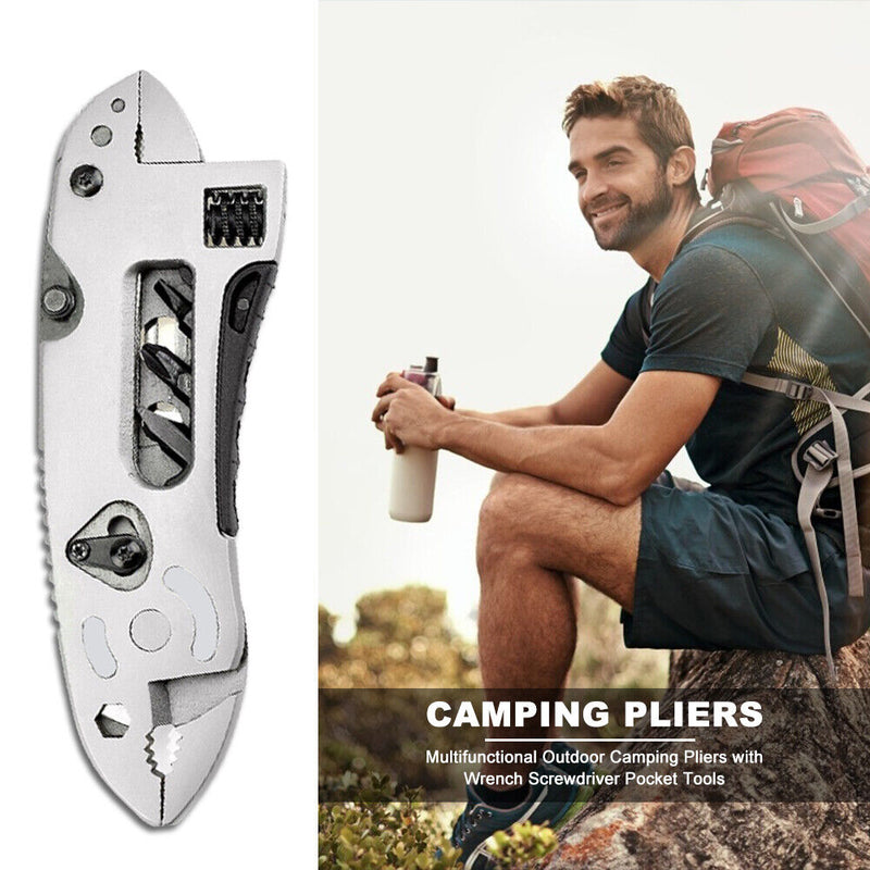 Multipurpose Outdoor Camping Pliers with Wrench Screwdriver Survival Pocket Tool