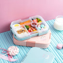 Microwave Lunch Box Food Grids Storage Container School Bento Box (Blue) Newly