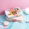 Microwave Lunch Box Food Grids Storage Container School Bento Box (Blue) Newly