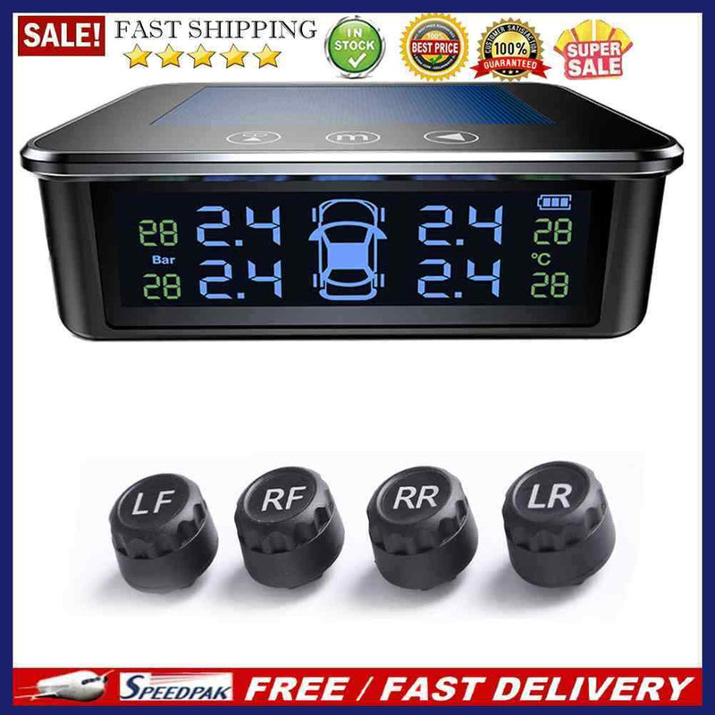 AN-11 Solar Car TPMS Touch Switch Auto Tyre Pressure Monitoring Warning System