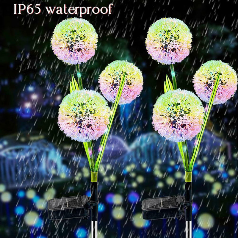 Solar Lights Outdoor Garden Lamp Decorative 2 Pack Solar Dandelion Garden