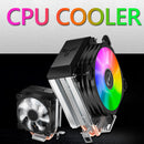 CR1200E 2 Heat Pipes CPU Cooling Fan RGB 3 Pin Heatsink Cooler Radiator Newly