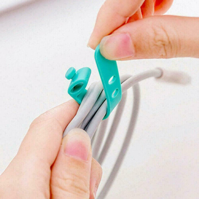 4x Soft Silicone Straps Anti Lost Earphone USB Storage Organizer Data Acc H0W9