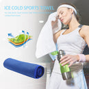 Ice Cold Towel Summer Outdoor Fitness Quick Dry Cooling Towel (Dark Blue) Newly