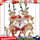 14CT Stamped DIY Santa Claus Reindeer Cross Stitch Kits 28X26cm (C317) Newly