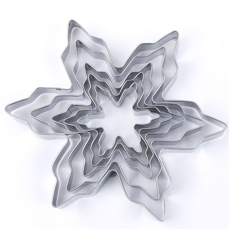 Decorative Tools Fondant Biscuit Cookie Cutter Mold Snowflake Stainless Steel