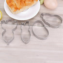 12pcs/Set Reusable Vegetable Stainless Steel Mold Cake Biscuit Baking Mould
