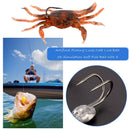 10cm 30g Artificial Fishing Lures Crab Soft Fish Bait with Hook (Brown Red)