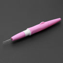 Needle Felting Handle Holder with 3 Needles Wool Embroidery DIY Tool(Pink)