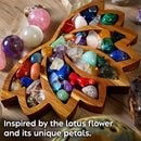 Crystal Display Holder Lotus Shaped Healing Stones Tray Home Desktop Organi