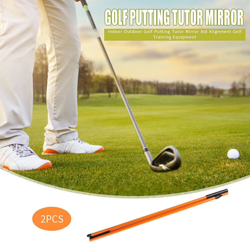 2pcs Golf Alignment Sticks Foldable Golf Putting Ball Position Aid Training