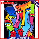 DIY Colorful Pictures Oil Art On Canvas Abstract Design Painting By Numbers Kit
