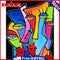 DIY Colorful Pictures Oil Art On Canvas Abstract Design Painting By Numbers Kit