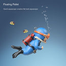 Diver Fish Tank Underwater Ornaments Aquarium Landscape Decoration (Blue) Newly