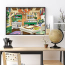 Full Round Drill Drawing Picture Kitchen Diamond Painting Living Room Ornam