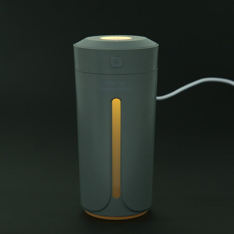 Ultrasonic Light Cup Aroma Humidifier Air Diffuser Purifier Atomizer(Gray)