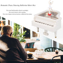 Romantic Piano Dancing Ballerina Music Box Clockwork Musical Boxes (White) Newly
