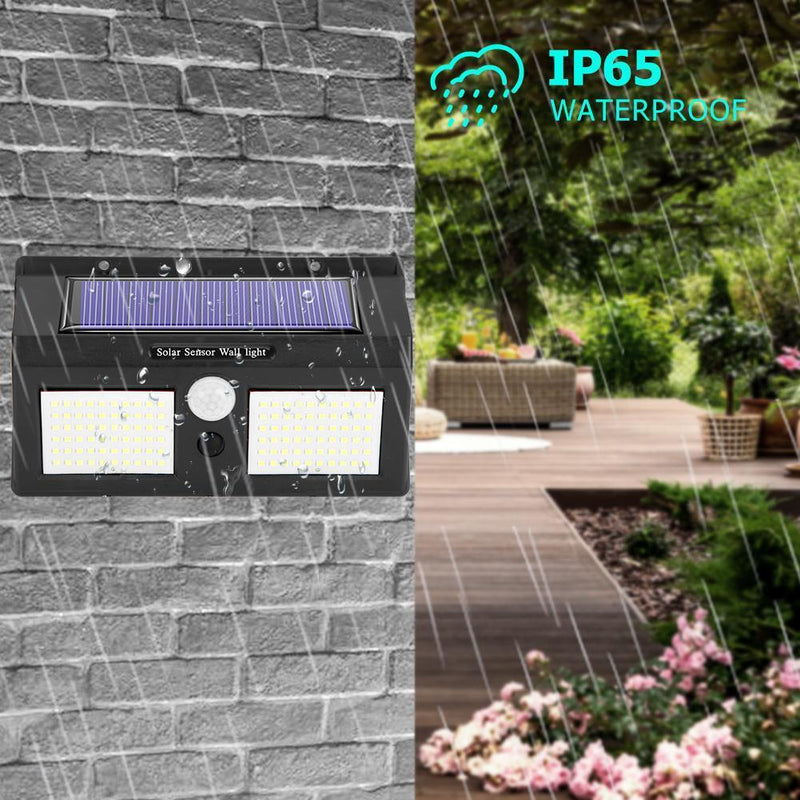 120LED Solar Two-Sided Motion Sensor Wall Lamp Outdoor Yard Security Light Newly