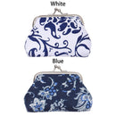 Purse Canvas Bag Buckle Coin Purse Women Purse Floral Design Mini Wall Bag