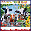 5D DIY Diamond Painting Cat/Cattle Full Round Drill Mosaic Rhinestone Pictu
