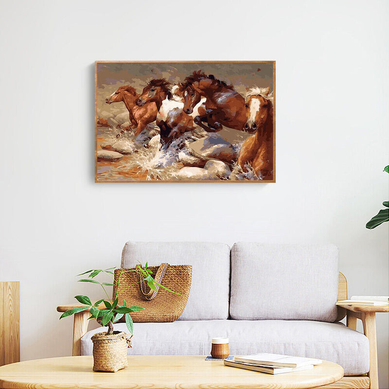 Painting By Numbers DIY Animal Hand Painted Picture Craft Home Wall Decor Kit
