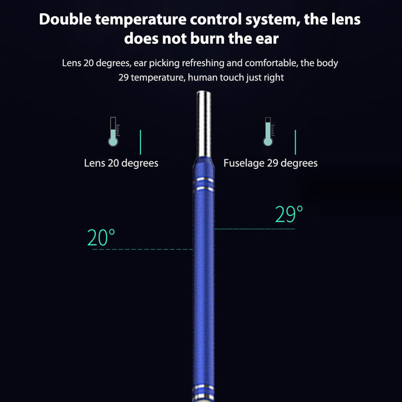 Ear Wax Cleaning Earpick Otoscope Ear Sticks Camera Endoscope (3.9mm Blue) Newly