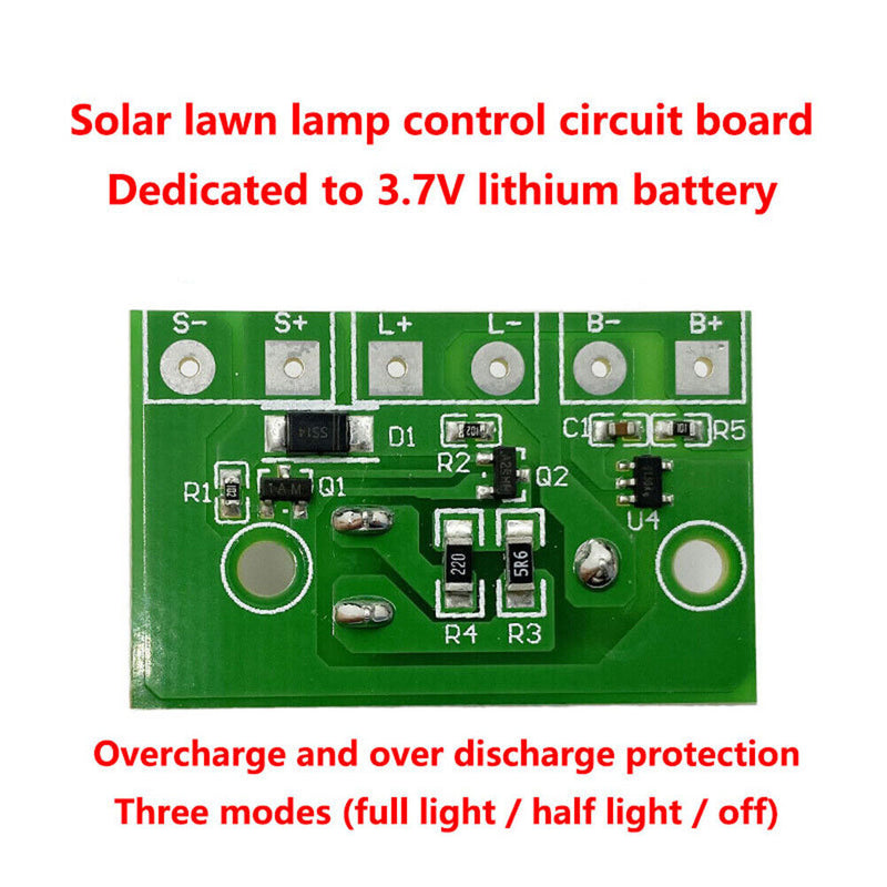 Solar Lamp Controller 3.7V Solar Lantern Control Circuit Board with Switch Newly