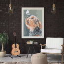 Hand Painted Canvas Art Painting By Number Dog and Butterfly DIY Oil Picture Kit