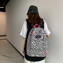 Preppy Style Canvas Zebra Cow Pattern Print Large Backpack Casual Women Handbags