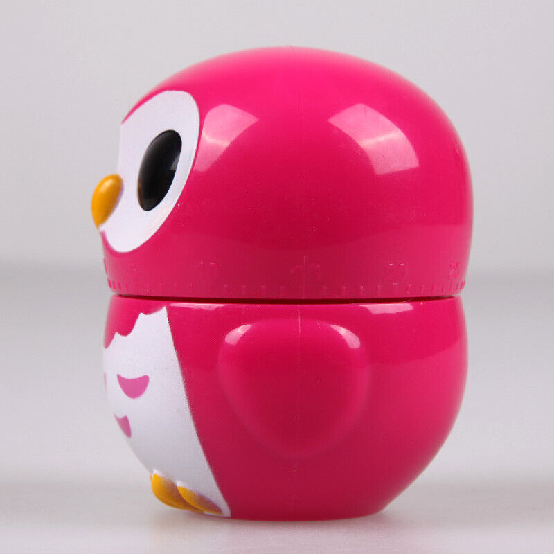Owl Cartoon Kitchen Timers 60 Minutes Cooking Mechanical Home Decor RoseRed