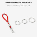 Outdoor Safety Gear Parachute Cord Carabiner Keychain Nylon Lanyard w/ Key Ri