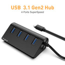 HC421 10Gbps USB 3.1 Gen 2 Type C HUB 4-Port Adapter Male to Female Splitter