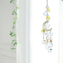 Crystal Moon Star Wind Chime Pendant Colorful Hanging Drop Garden Decor (B)
