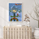 Diamond Painting DIY Street Lamp Bird Full Round Drill Rhinestone Picture