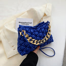 Fashion Pleated Quilted Purses Women Handbags Chain Shoulder Crossbody Handbag