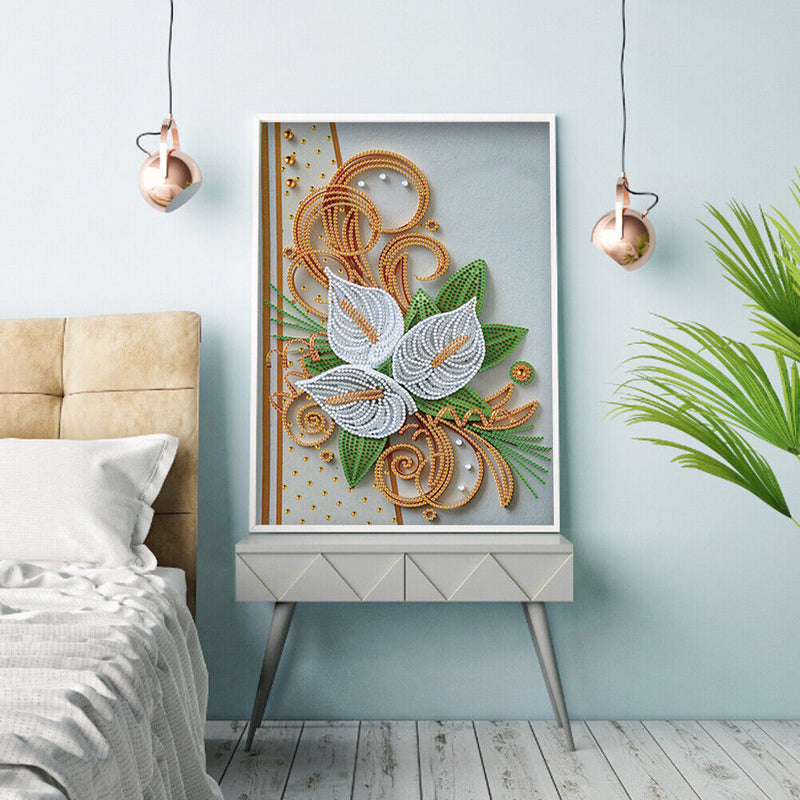 Diamond Painted DIY Quilling Paper Partial Special Rhinestone Picture Kits