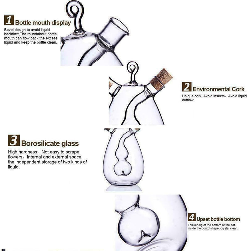 Kitchen Glass Oil Bottle Multi purpose Oil and Vinegar SALE Cruet 2 L6C0 V4T4