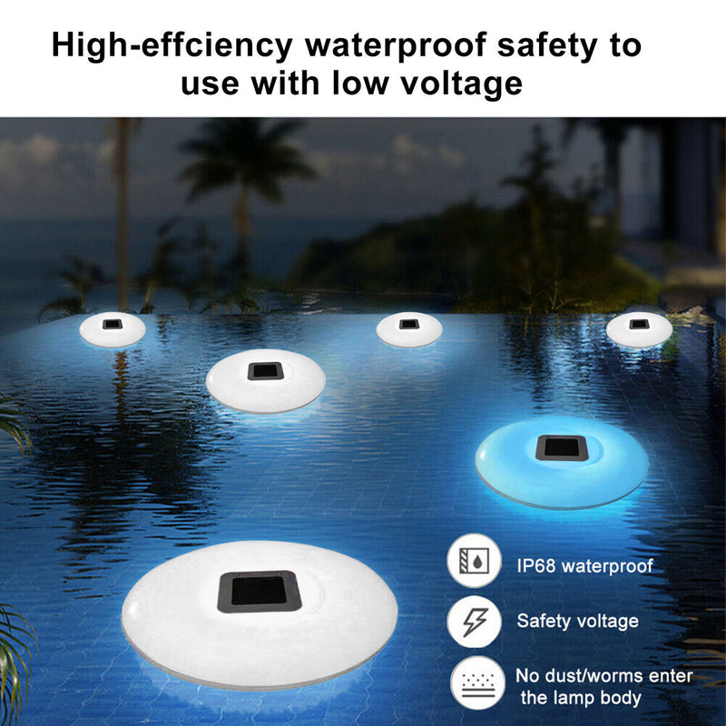 Floating Pool Lights, Waterproof, Solar Powered LED Lights, Decorative