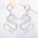 Fashion Acrylic Ear Hook Dragon Dangle Earrings for Unisex Streetwear Jewelry