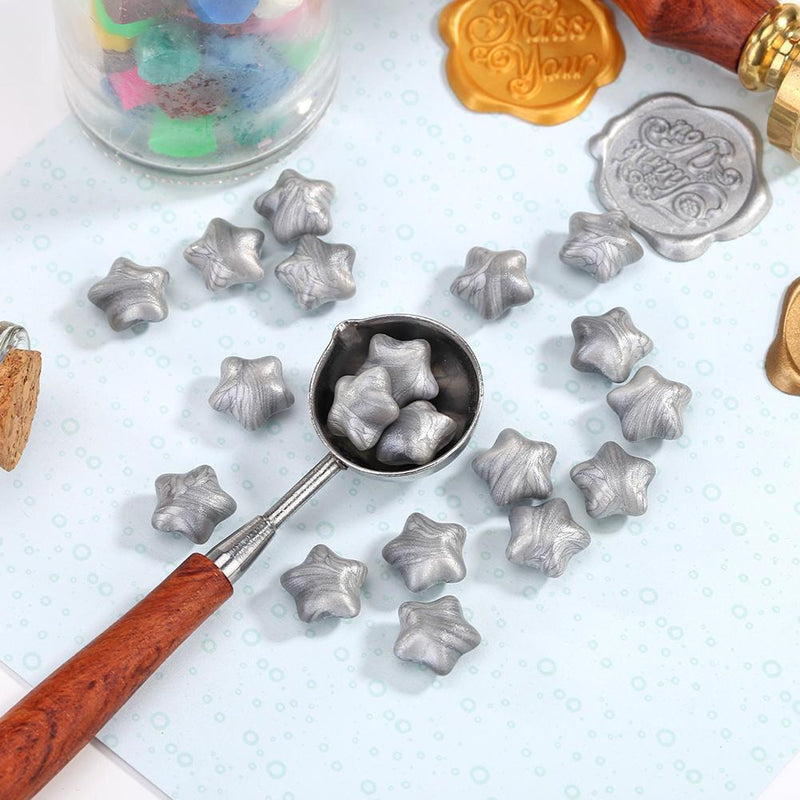 30pcs Retro Fire Painting Pills Sealing Wax Granule for Stamping Envelope Let