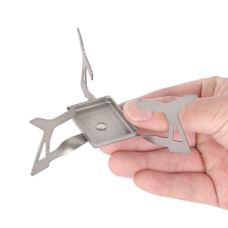Ultralight Folding Portable Titanium Alcohol Stove Cooker Outdoor 2Q6W X0A3