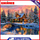 5D DIY Diamond Painting Mountain Cottage Full Drill Embroidery Cross Stitch Kits