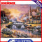Village Sunset 50x40cm Oil Paint By Numbers Picture DIY Painting