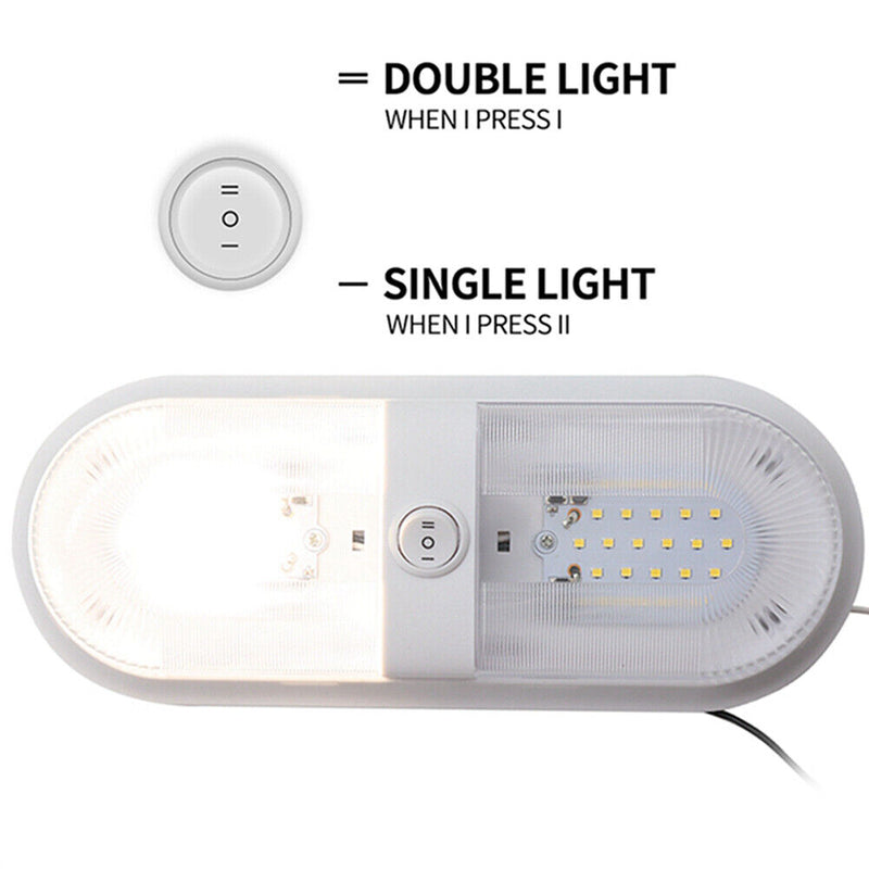 10-24V 48 LED RV Ceiling Light Camper Yacht Interior Lighting with Rocker Switch