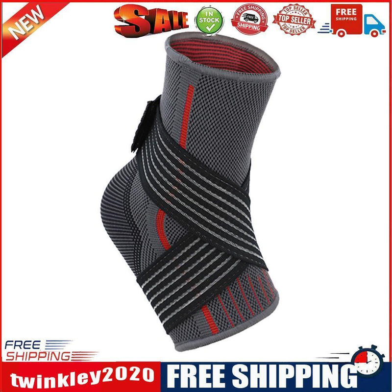 Gym Sport Fitness Unisex Ankle Protector Compression Foot Support Strap (L)