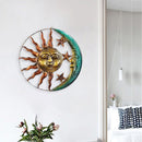 Metal Moon Sun Hanging Pendant Wall-mounted Art Craft Home Background Wall Decor