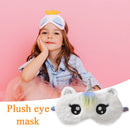Cute Big Eye Eyepatch Plush Kids Women Blindfold Sleeping Eye Shade (White)